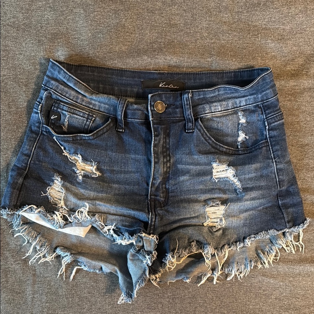 KanCan Blue Distressed Jean Shorts Vintage Style